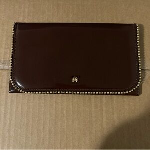 Valentino Garavani Brown Wallet with Gold Studs